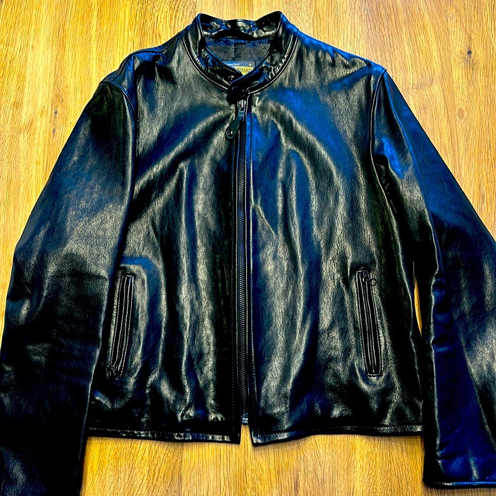 Schott NYC Perfecto Brand XL Cafe Racer. Black leather lamb skin